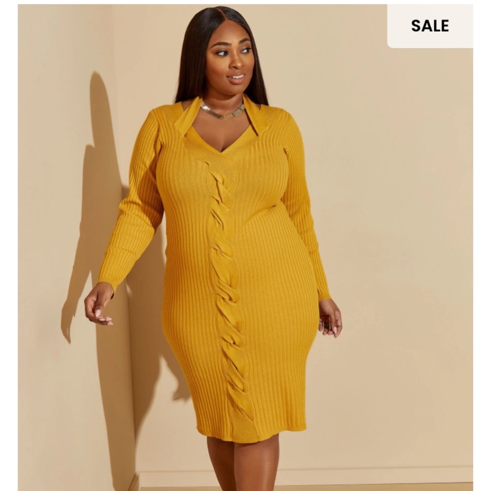 Gold Sweater Dress